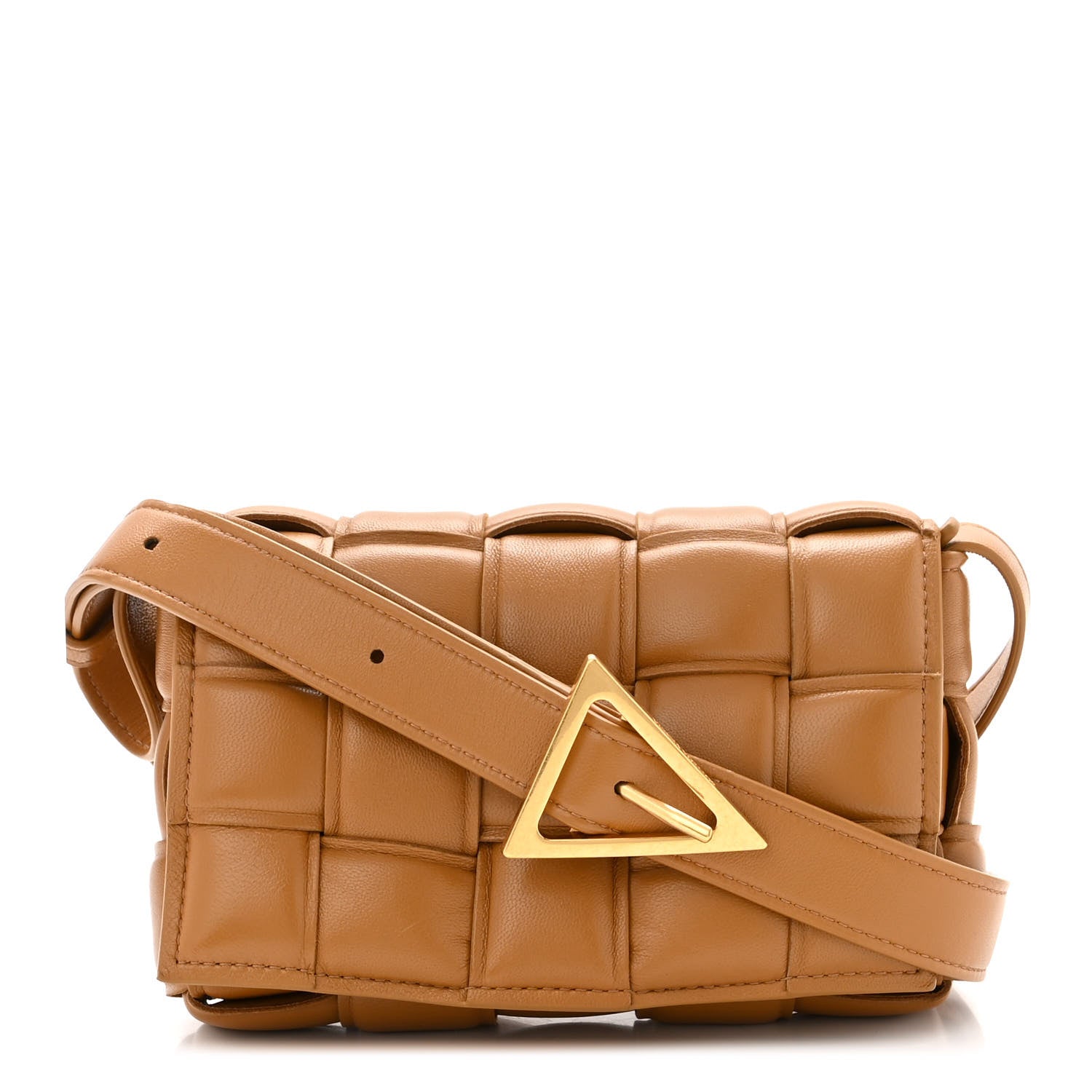 Bottega Veneta Nappa Maxi Intreccio Padded Cassette Crossbody Bag Caramel 1 of 9