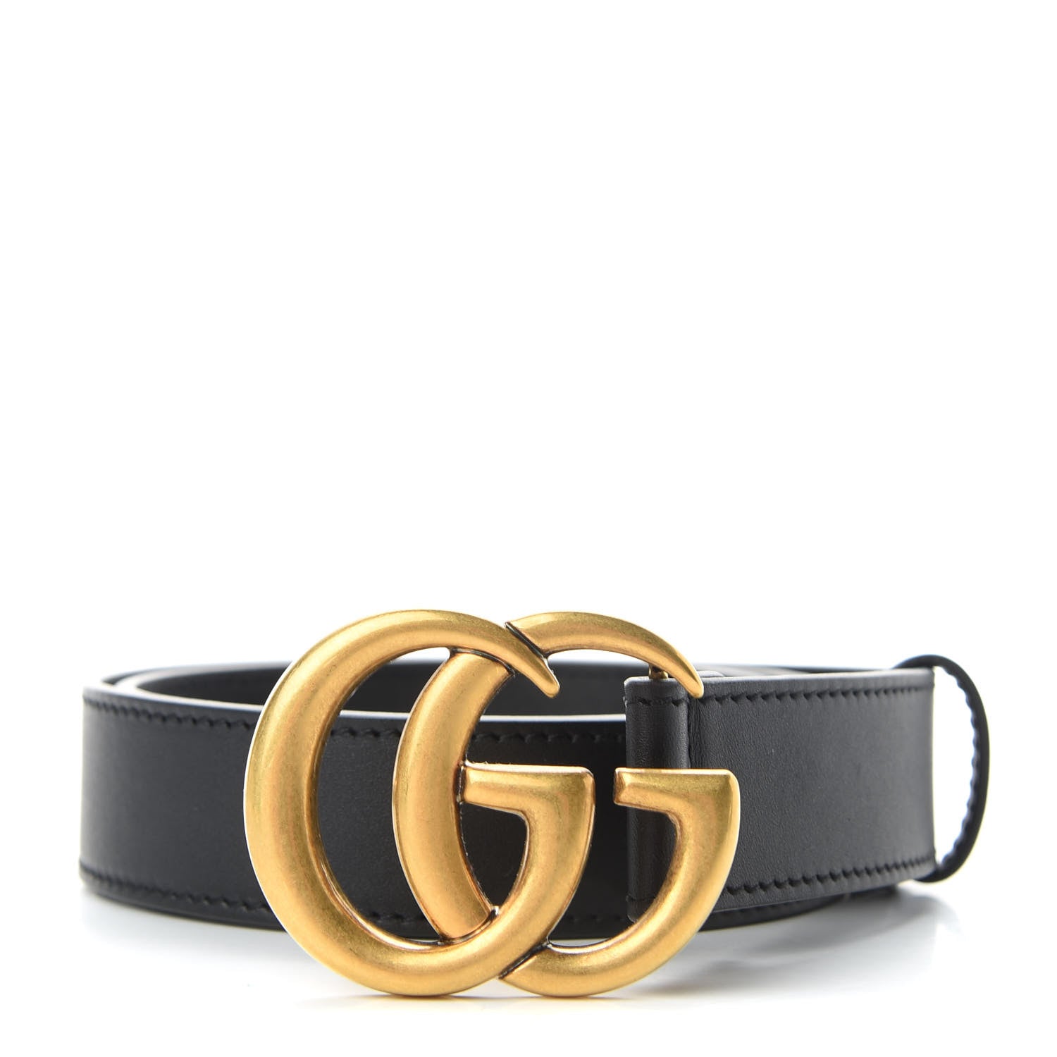 Gucci Calfskin Double G 30mm Belt 75 30 Black 1 of 4