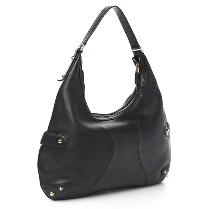 Gucci Calfskin Horsebit Chain Hobo Black 3 of 13