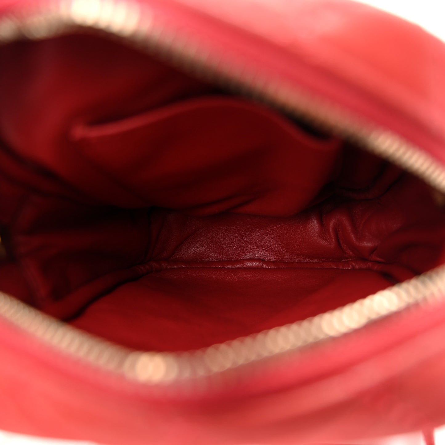 Iridescent Calfskin Quilted Reissue Camera Case Red