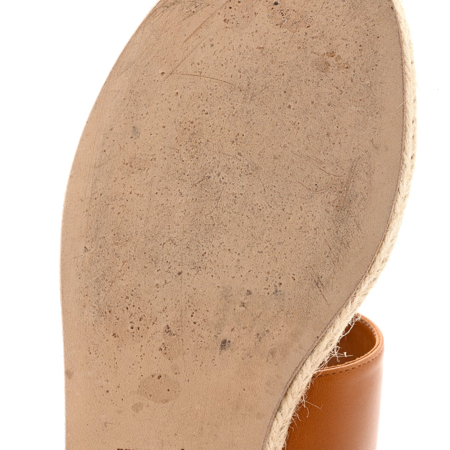 Goatskin Eloise Espadrille Sandals 38 Beige Doré