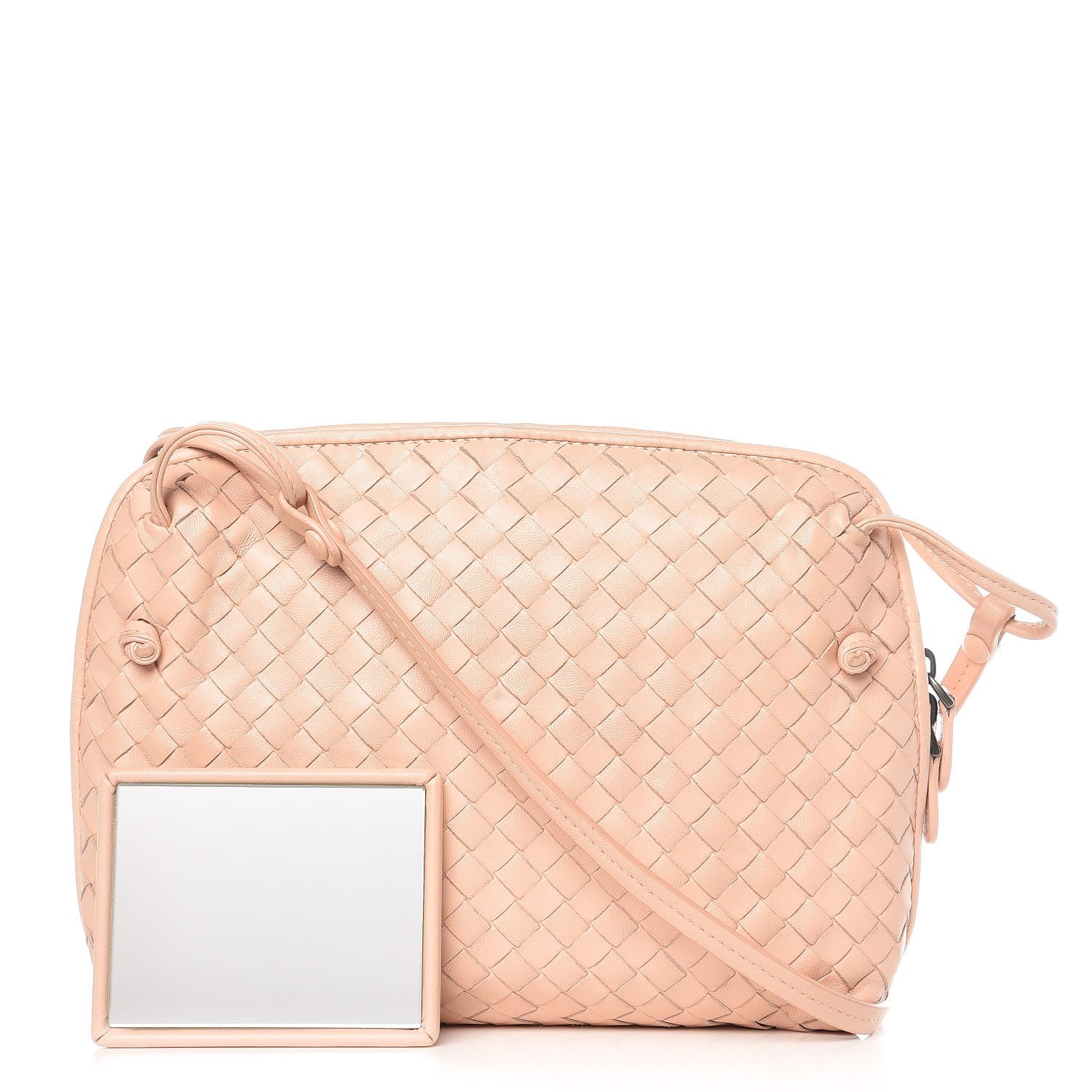 Bottega Veneta Nappa Intrecciato Nodini Crossbody Messenger Flamingo 3 of 9