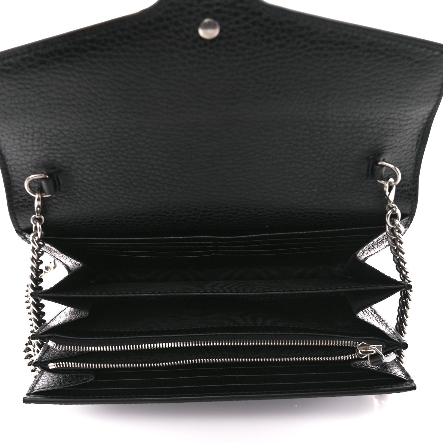 Calfskin Mini Dionysus Chain Wallet Black