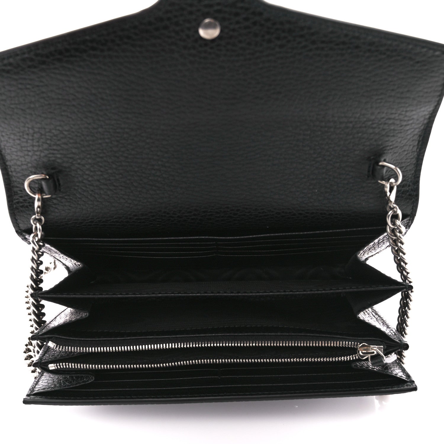 Gucci Calfskin Mini Dionysus Chain Wallet Black 5 of 12
