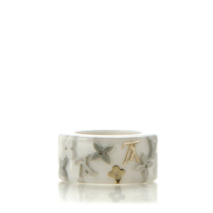 Louis Vuitton Resin Monogram Farandole Ring M Grey 7 3 of 4