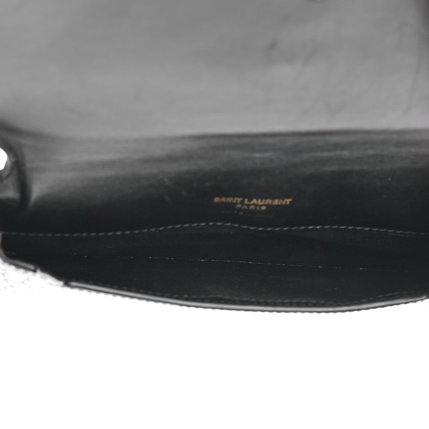 Crocodile Embossed Monogram Phone Holder Crossbody Black