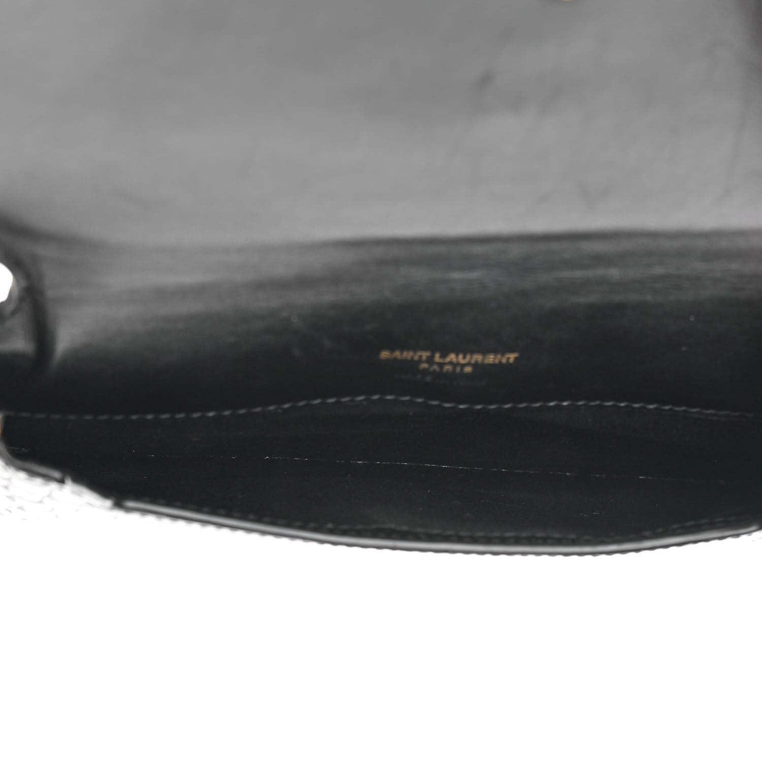 Saint Laurent Crocodile Embossed Monogram Phone Holder Crossbody Black 5 of 14