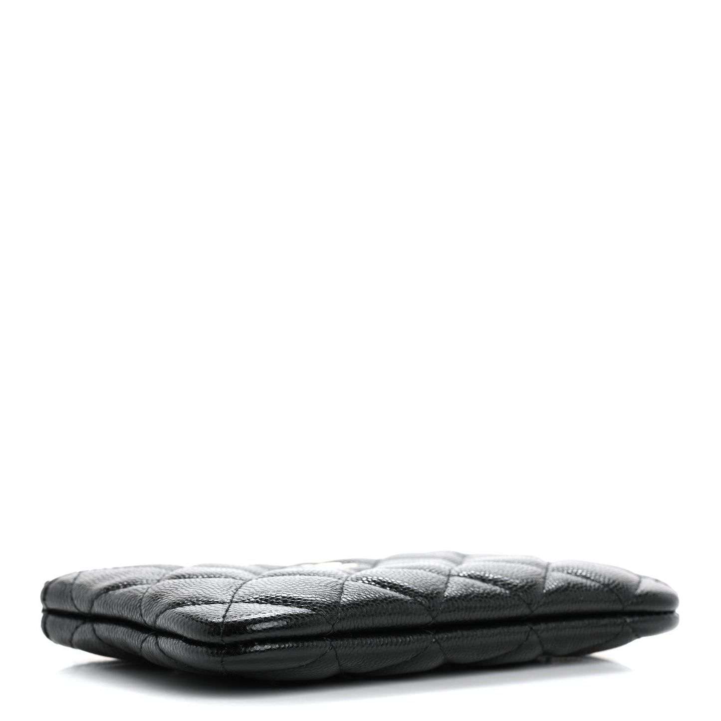 Caviar Quilted Small Cosmetic Case Black