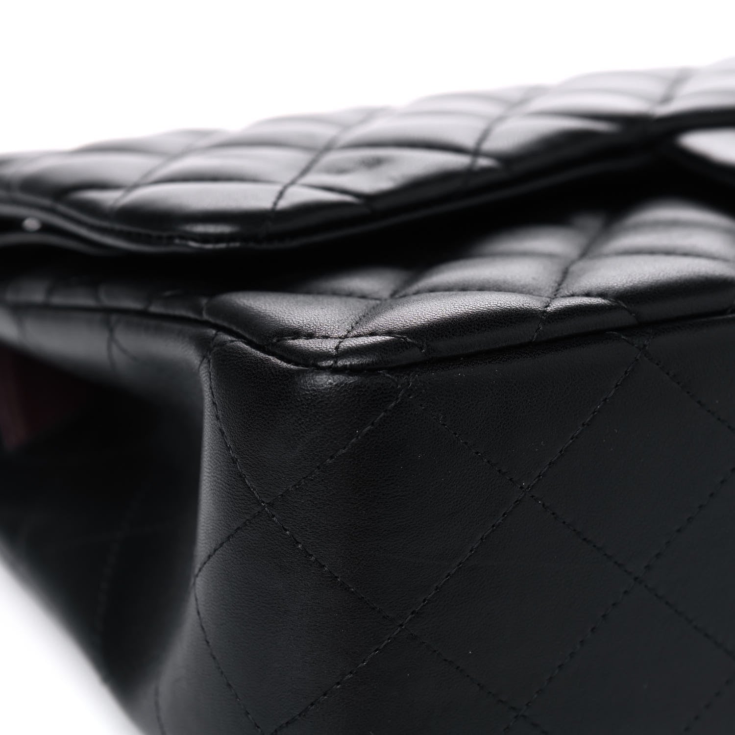 Chanel Lambskin Quilted Jumbo Double Flap Black 7 of 8