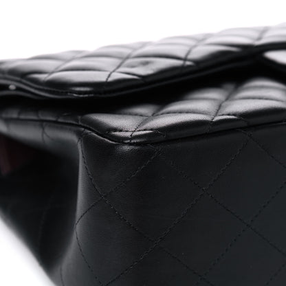 Chanel Lambskin Quilted Jumbo Double Flap Black 7 of 8