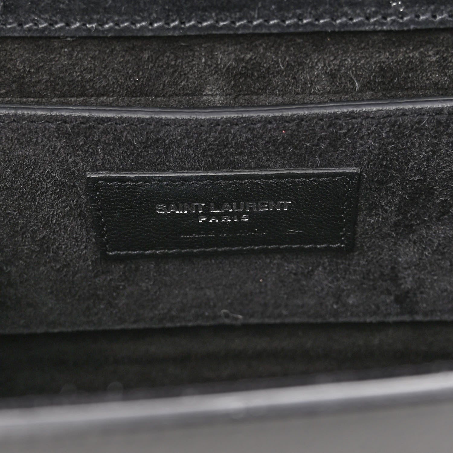 Saint Laurent Calfskin Fringe Medium Snake Monogram Satchel Black 7 of 9