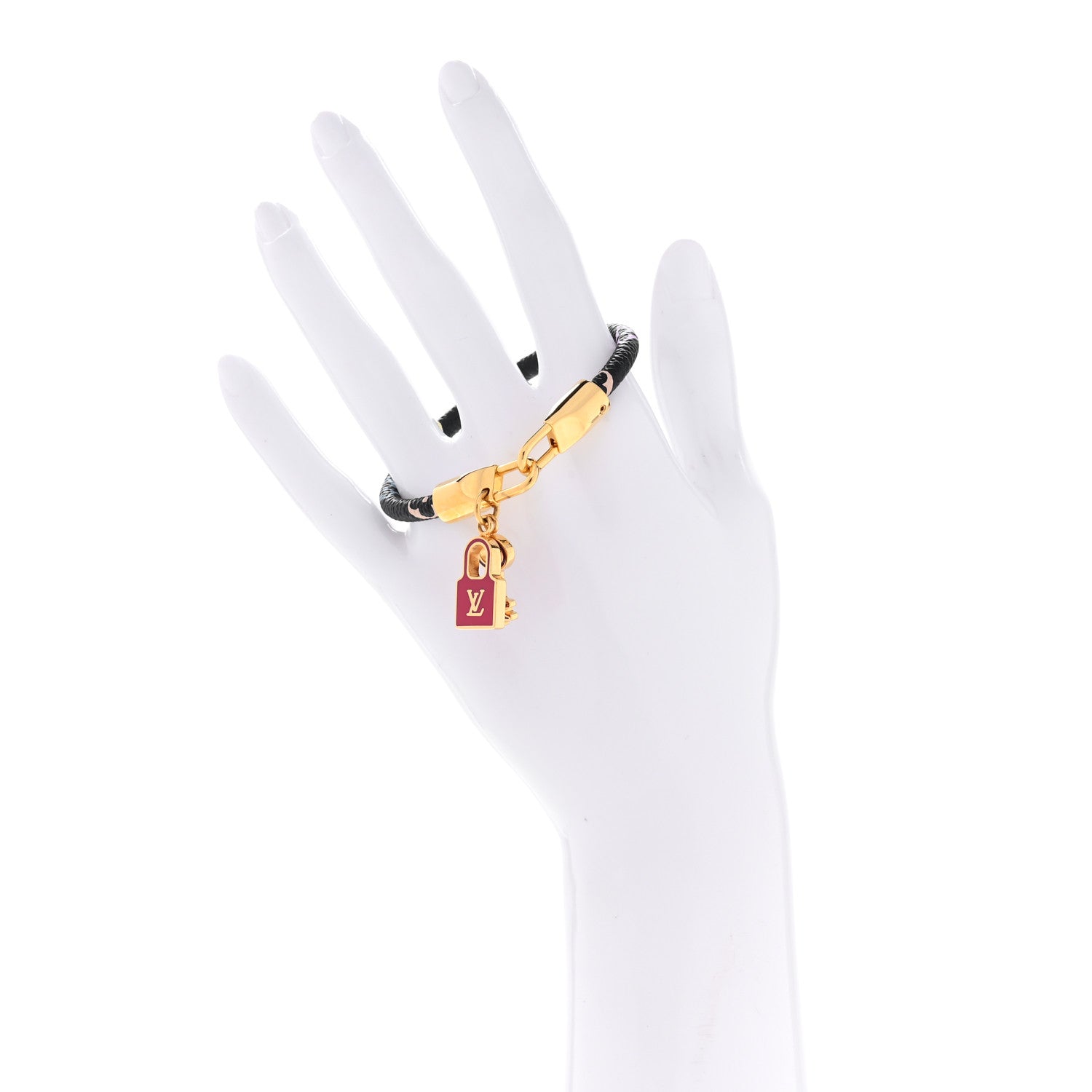 Louis Vuitton Monogram Multicolor Luck It Bracelet 19 Black 2 of 6