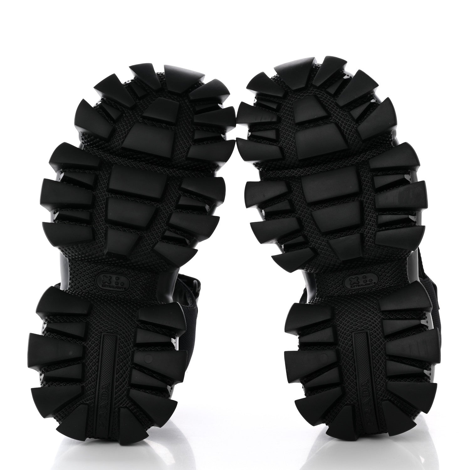 Prada Rubber Nylon Velcro Mens Cloudbust Thunder Sandals 8.5 Black 6 of 21