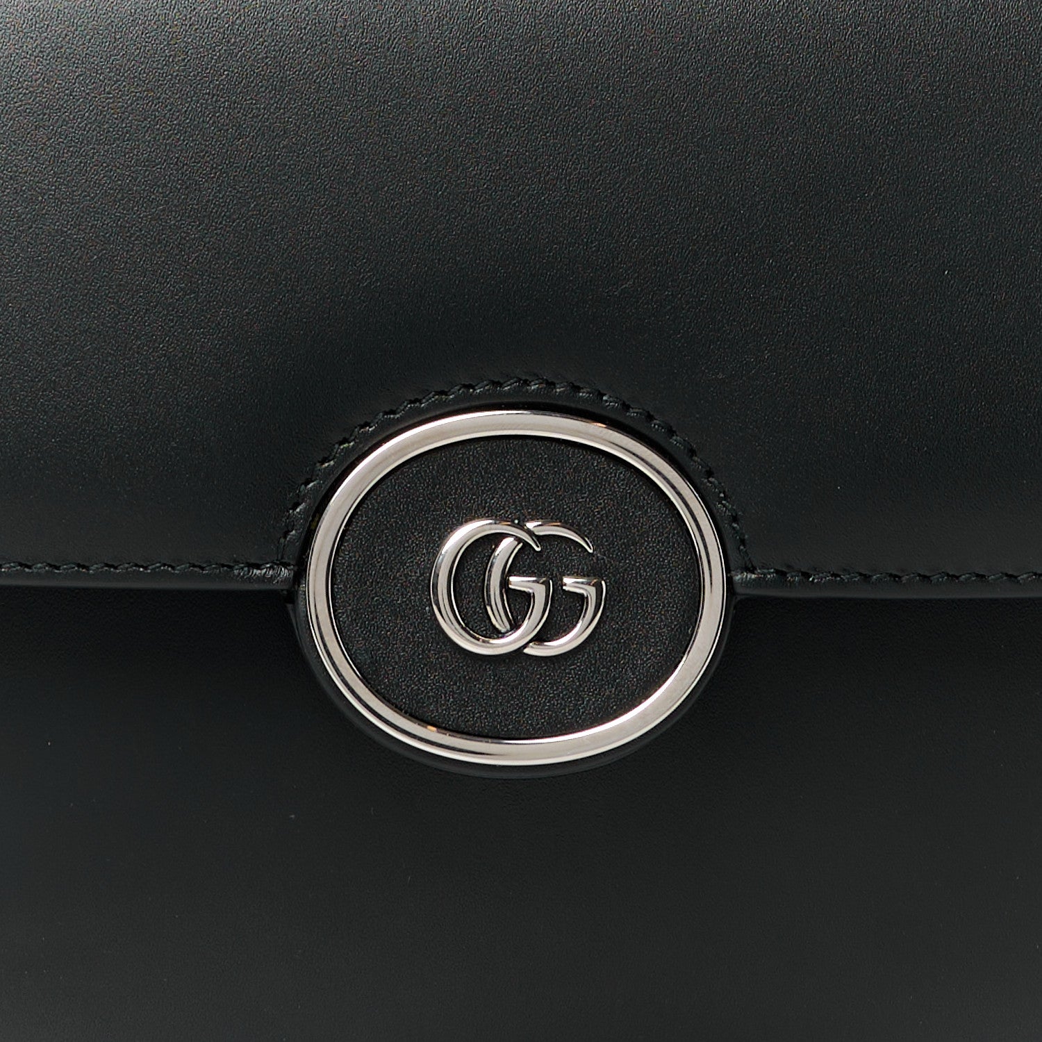 Gucci Senna Calfskin Petite GG Top Handle Shoulder Bag Black 9 of 11