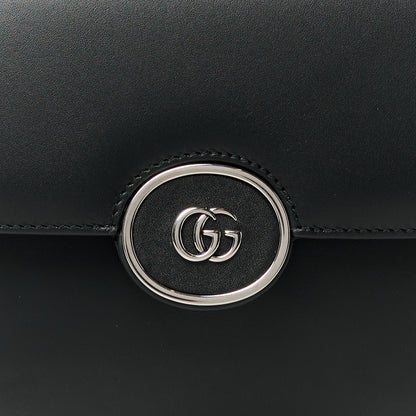 Gucci Senna Calfskin Petite GG Top Handle Shoulder Bag Black 9 of 11