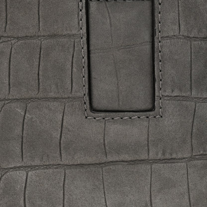 Mulberry Nubuck Crocodile Embossed Small Roxette Grey 7 of 16