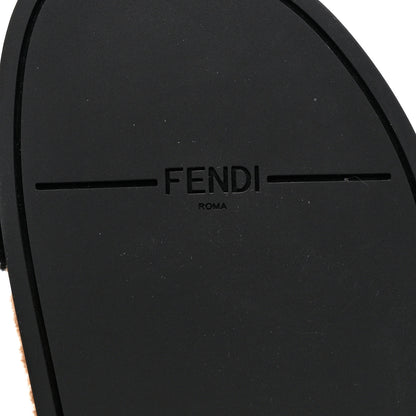 Fendi Shearling FF Fendi Feel Sandals 40 Tobacco Black 7 of 8