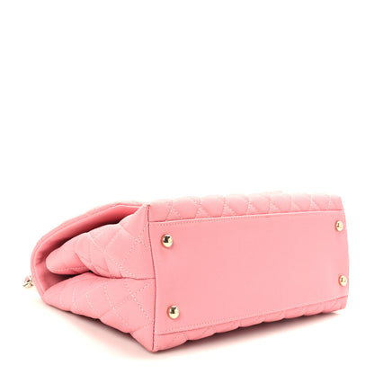 Chanel Caviar Quilted Small Coco Handle Flap Pink 4 of 9