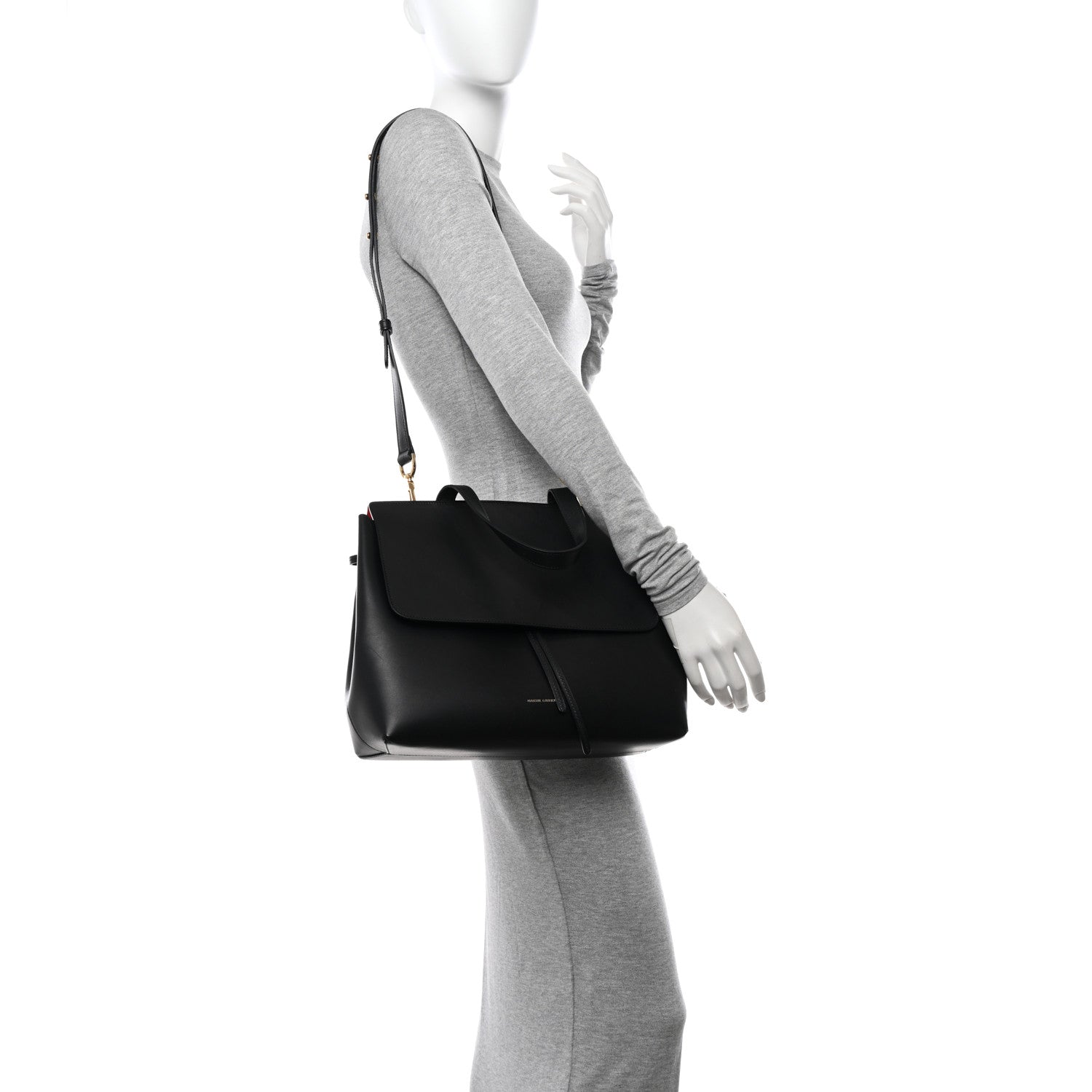 Mansur Gavriel Calfskin Lady Bag Black Flamma 2 of 15