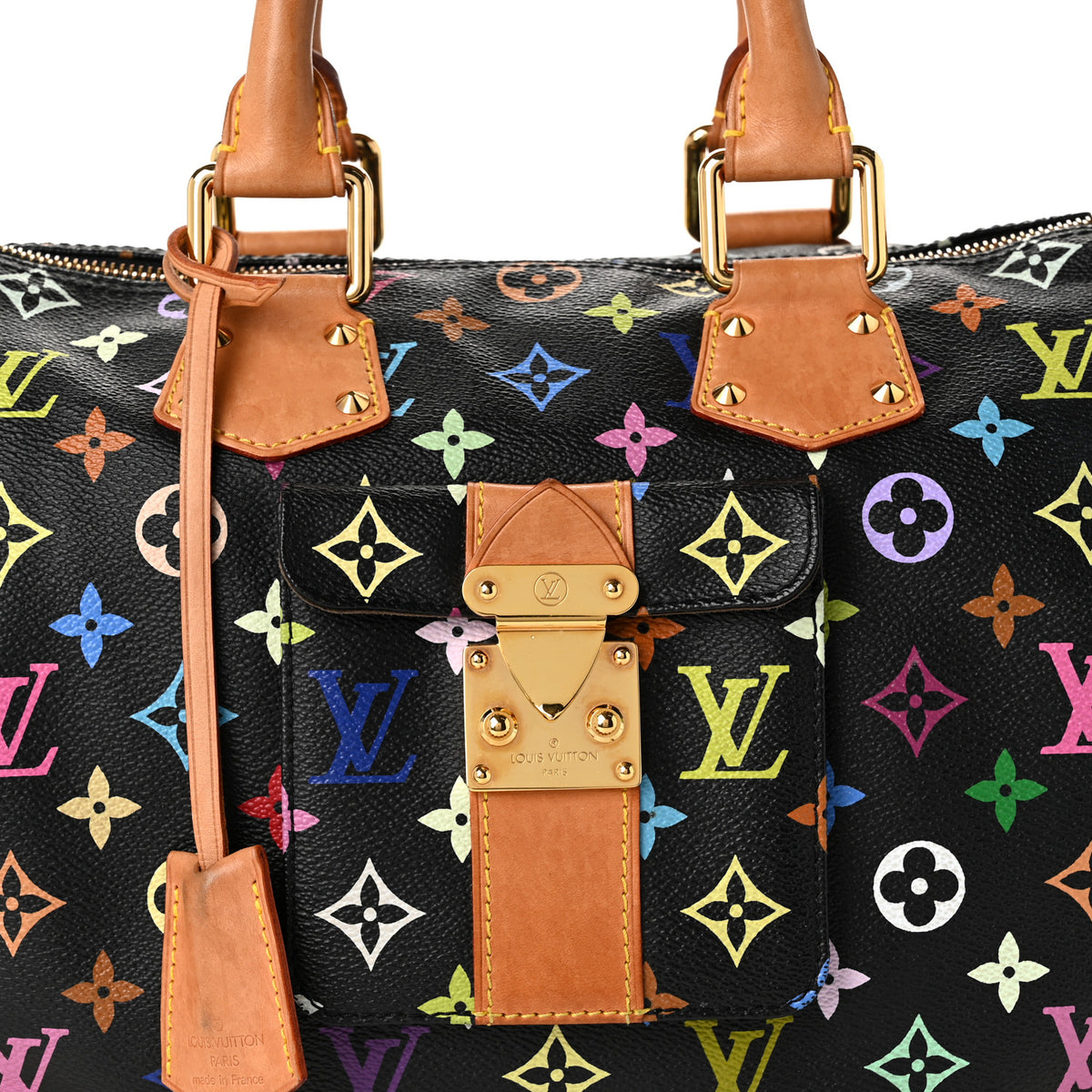 Louis Vuitton Monogram Multicolor Speedy 30 Black 7 of 9