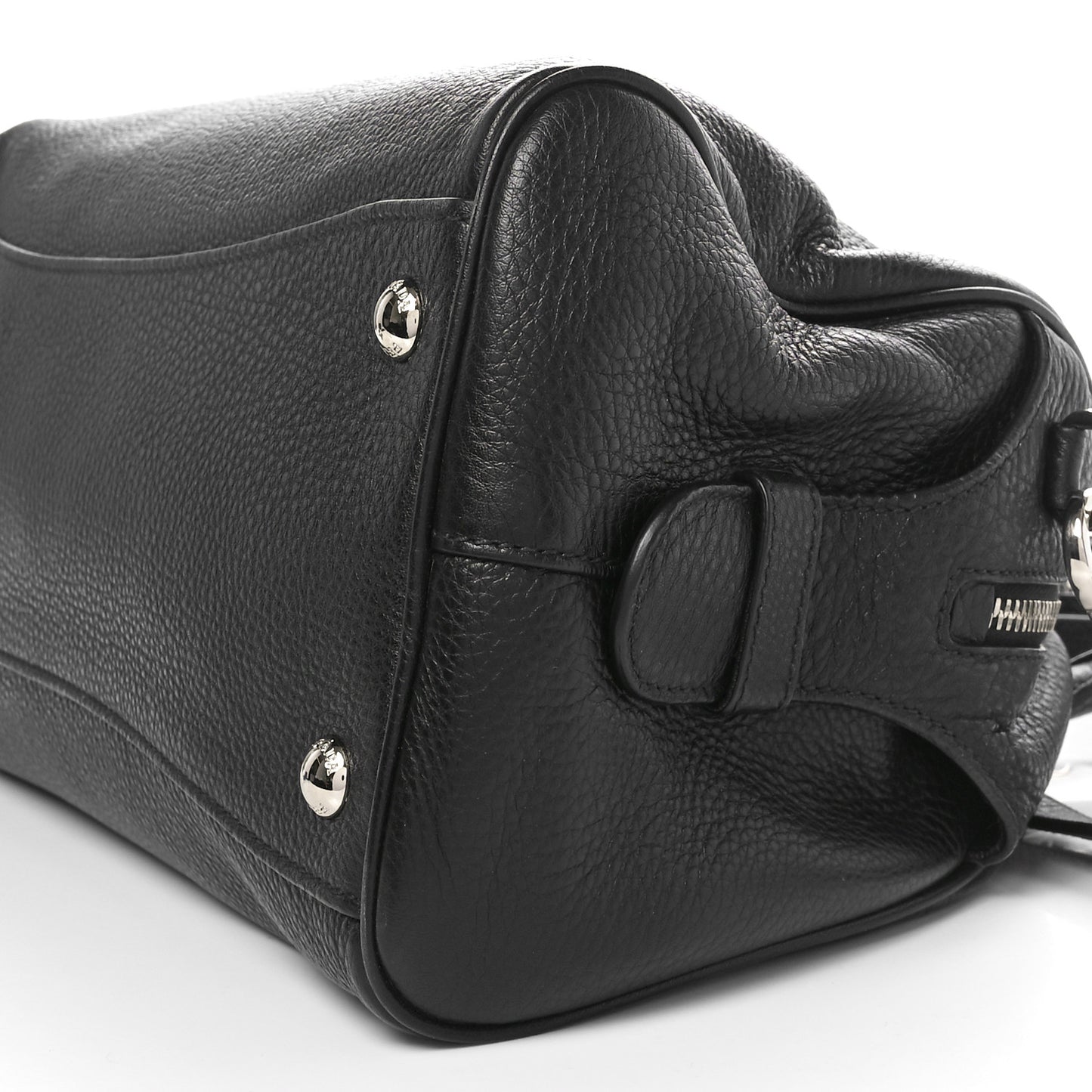 Vitello Daino Bowling Bag Black