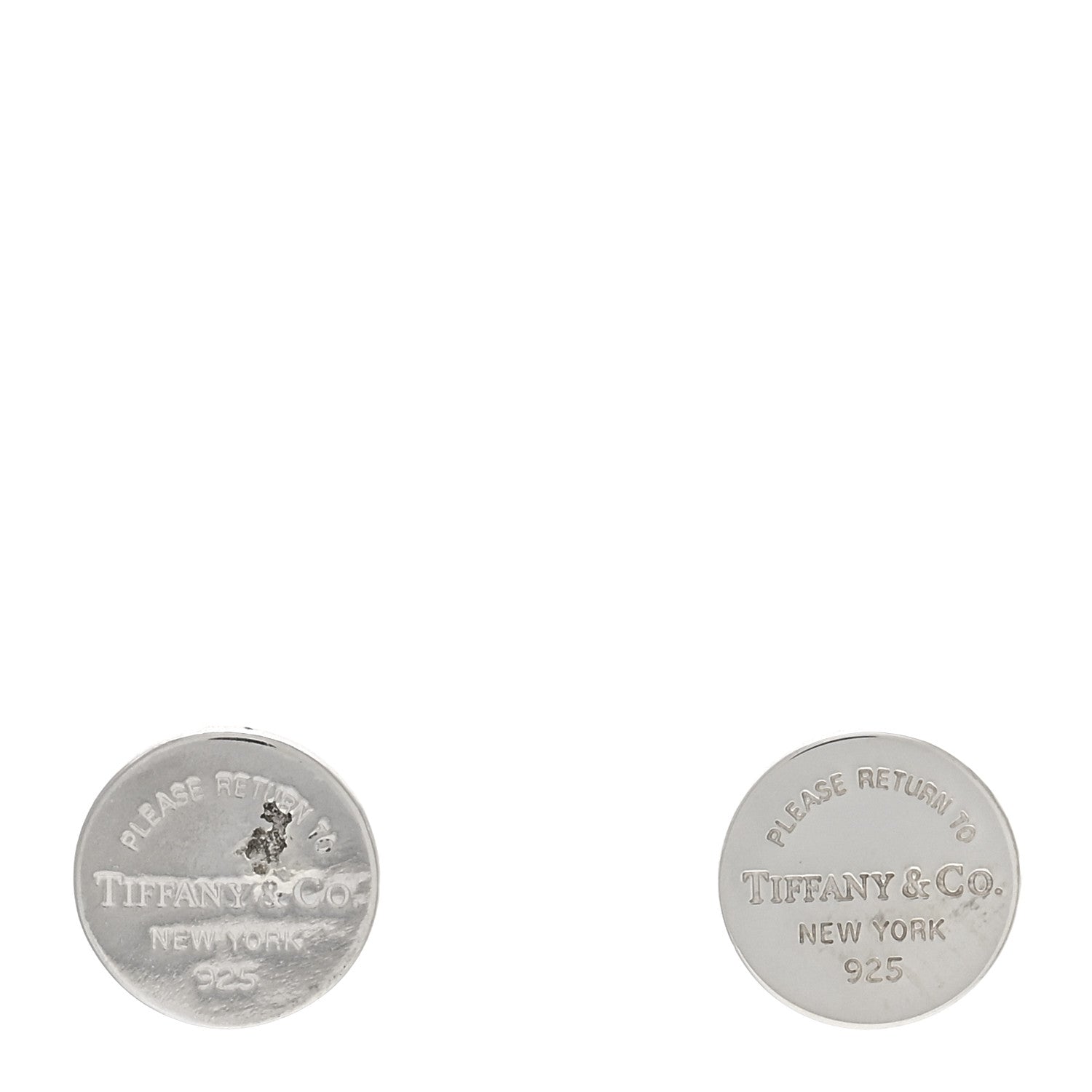 Tiffany Sterling Silver Return To Tiffany Circle Stud Earrings 1 of 4