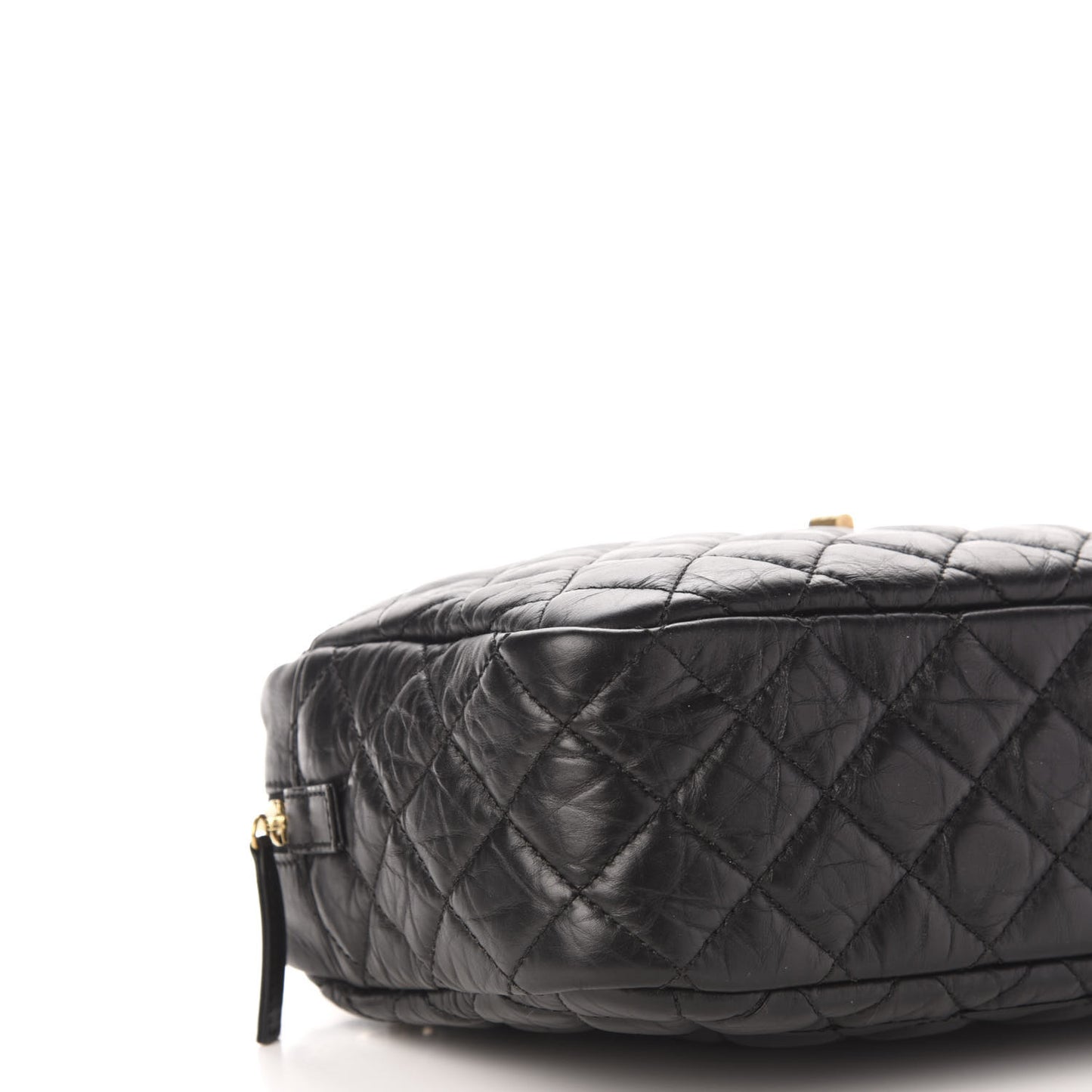 Aged Calfskin Quilted Medium Reissue Camera Case Black