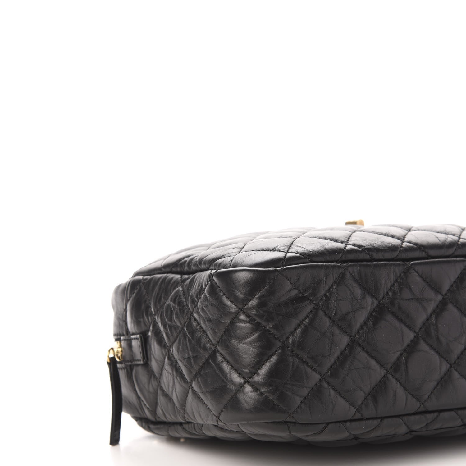 Chanel Aged Calfskin Quilted Medium Reissue Camera Case Black 8 of 10