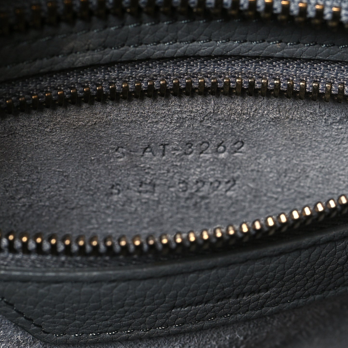 Drummed Calfskin Micro Luggage Kohl