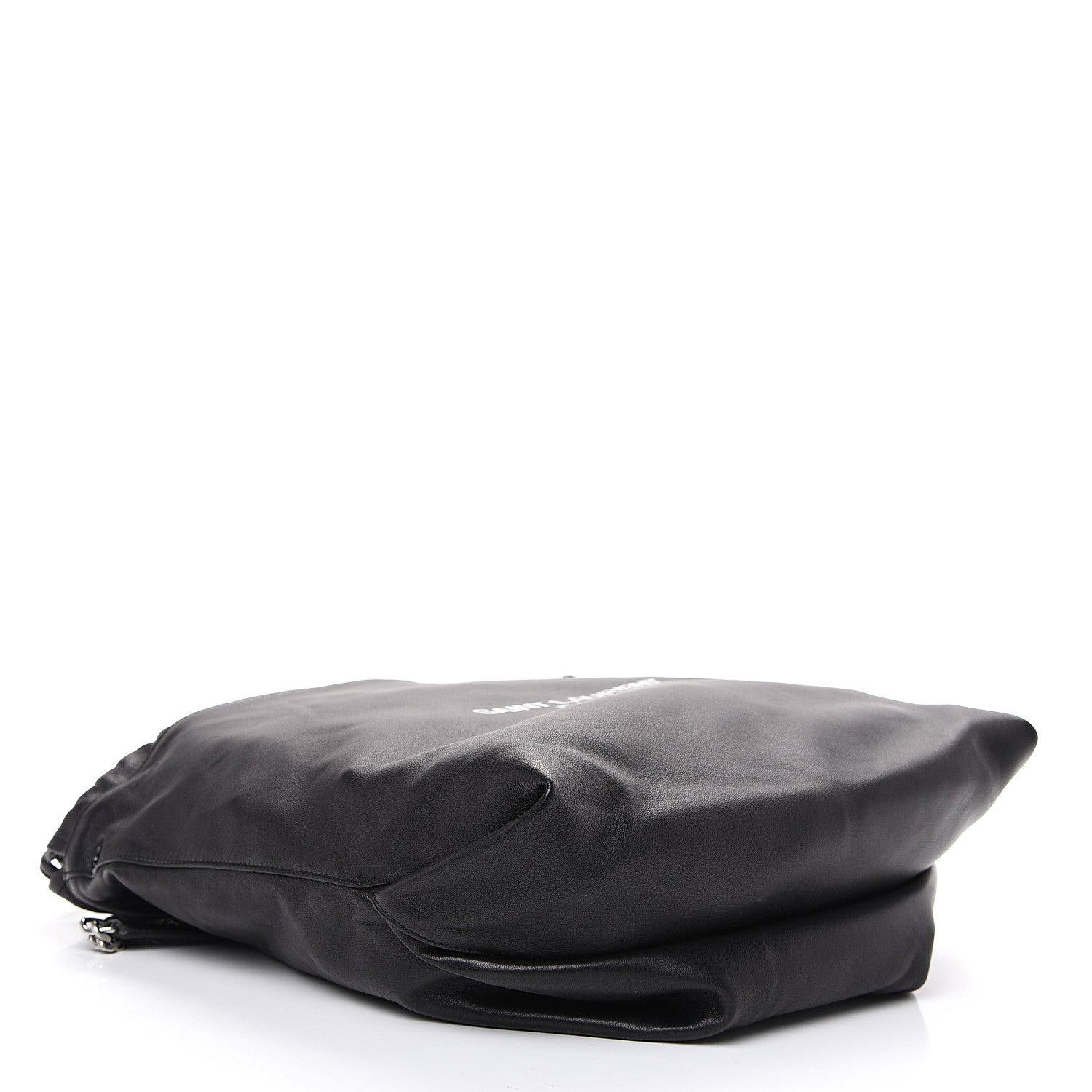 Saint Laurent Lambskin Teddy Bucket Bag Black 3 of 8