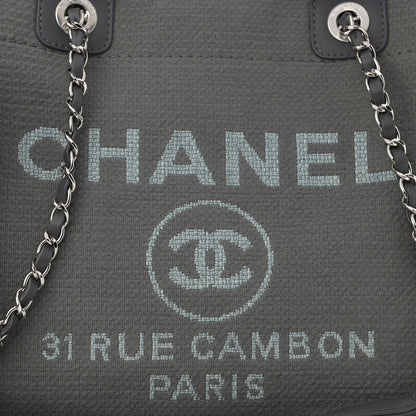 Chanel Mixed Fibers Small Deauville Tote Grey 9 of 11