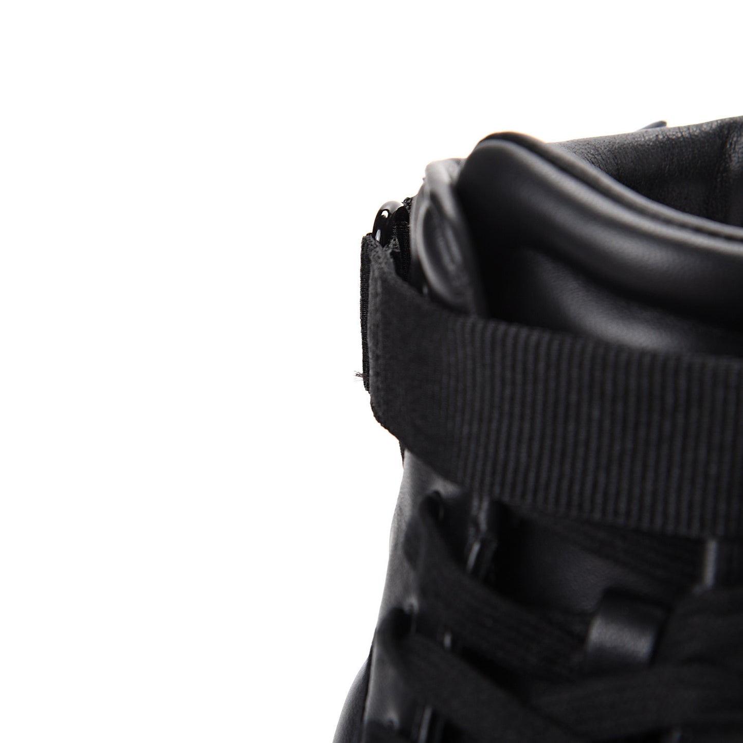 Lambskin Logo High Top Sneakers 39.5 Black