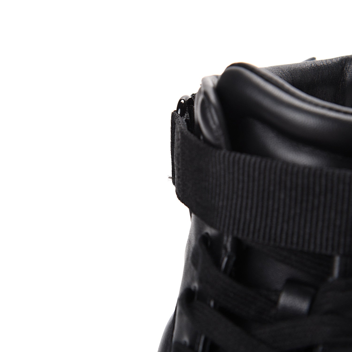 Chanel Lambskin Logo High Top Sneakers 39.5 Black 10 of 11