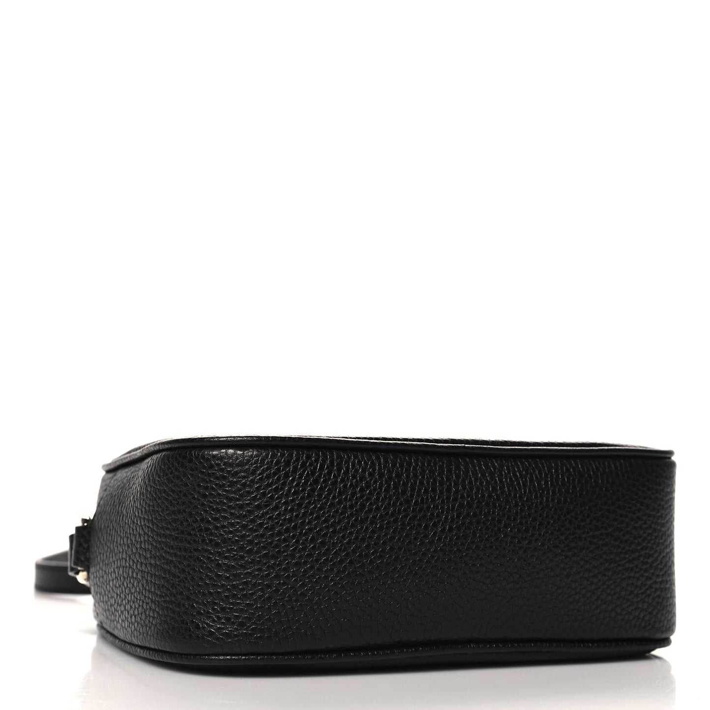 Pebbled Calfskin Small Soho Disco Bag Black