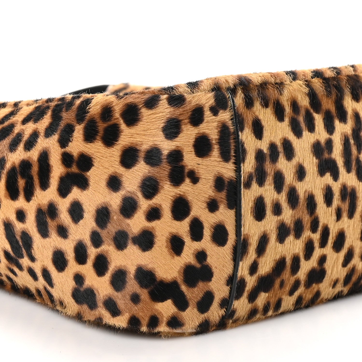 Saint Laurent Pony Hair Calfskin Leopard Print Small Le 5 A 7 Soft Hobo 10 of 12