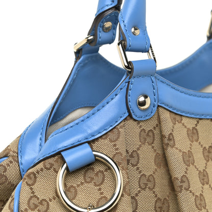 Gucci Monogram Medium Sukey Tote Blue 17 of 19