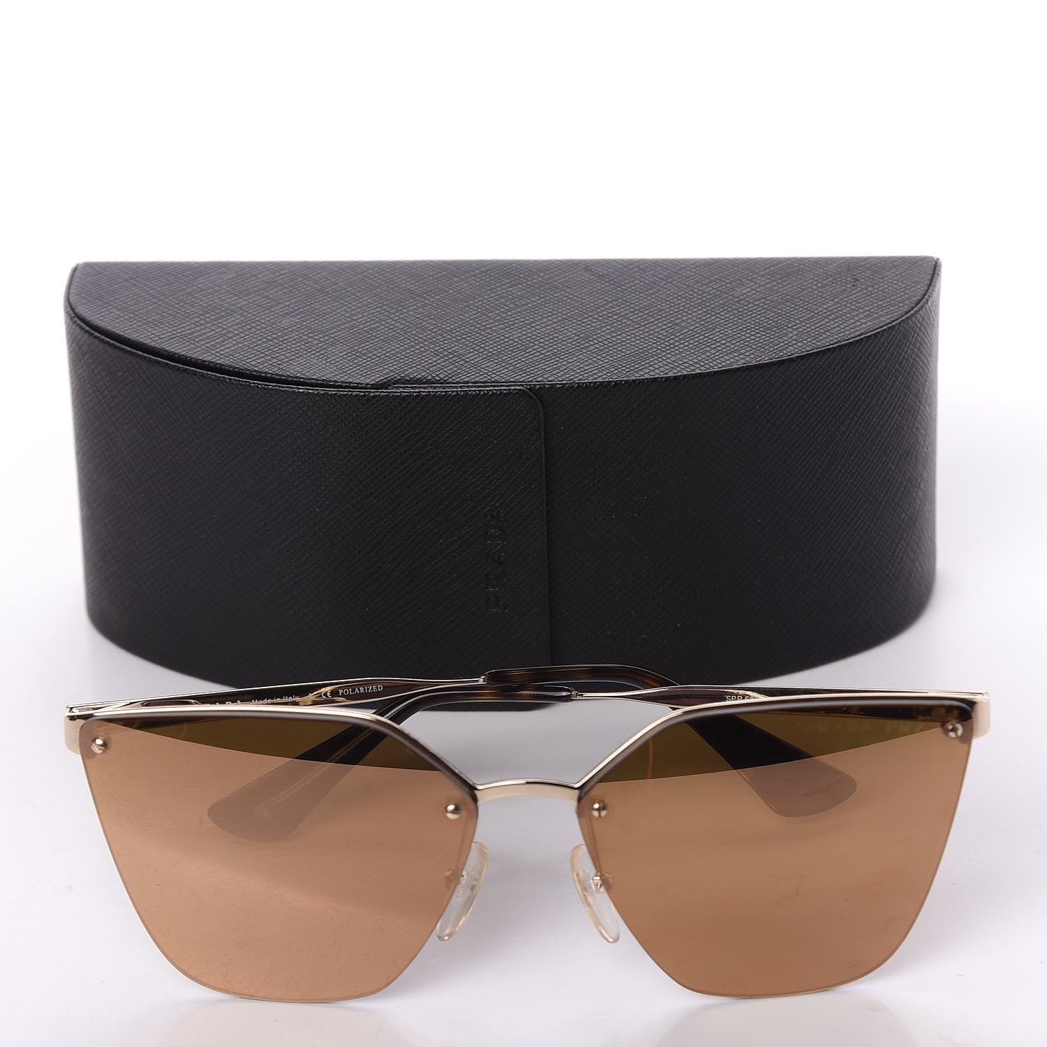 Prada Cat Eye Sunglasses SPR 68T Gold 8 of 8