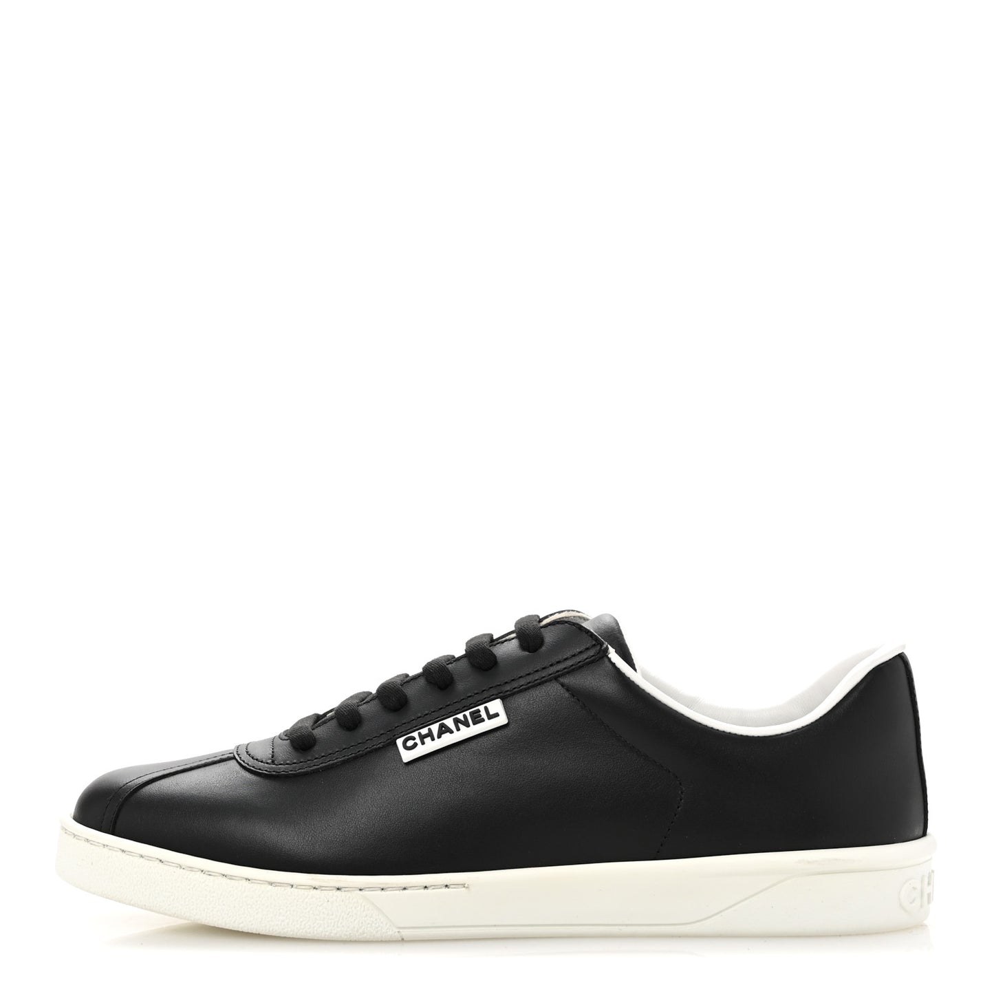 Calfskin CC Womens Sneakers 40 Black