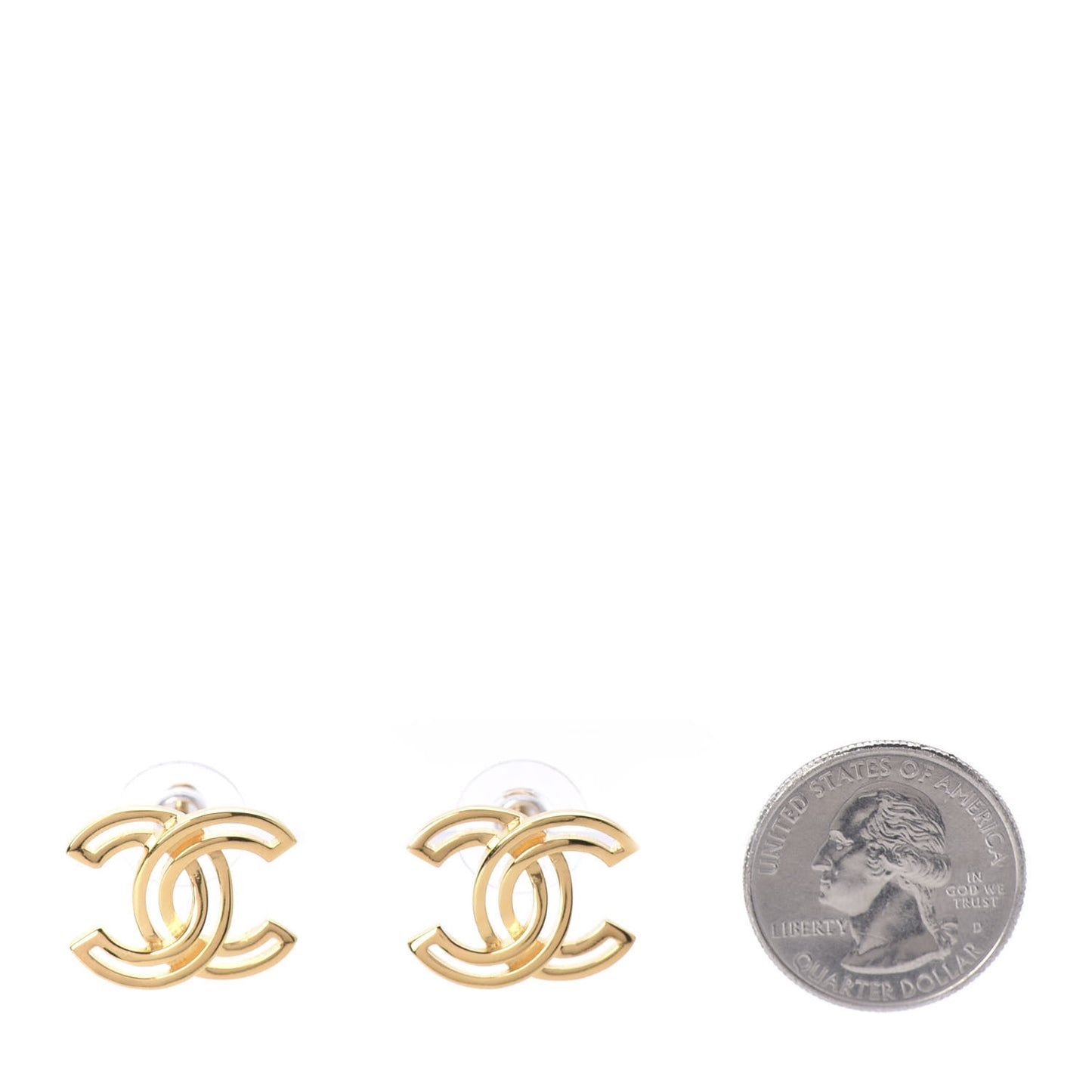 Metal Obazine CC Earrings Gold