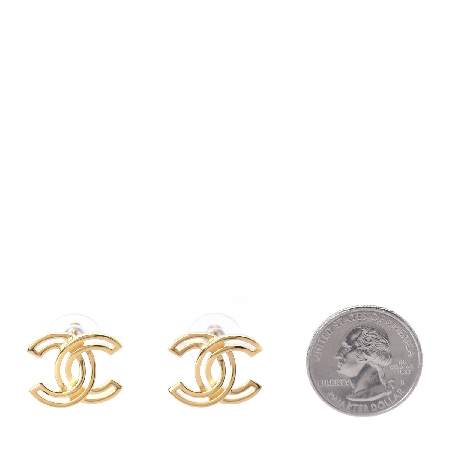 Chanel Metal Obazine CC Earrings Gold 2 of 5