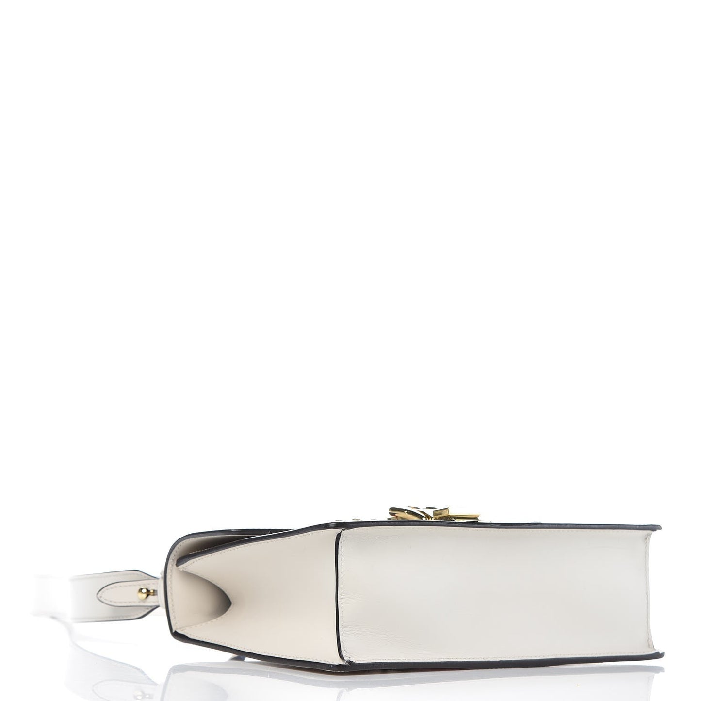Calfskin Small Sylvie Shoulder Bag Off White