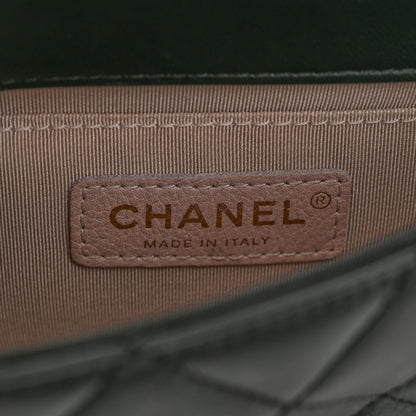 Chanel Tweed Lambskin Quilted Double Belt Bag Black 7 of 14