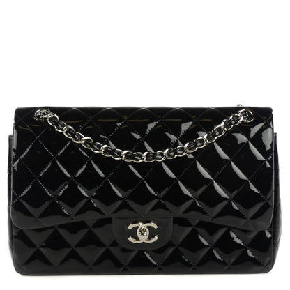 Chanel Patent Quilted Jumbo Double Flap Black 1 of 7