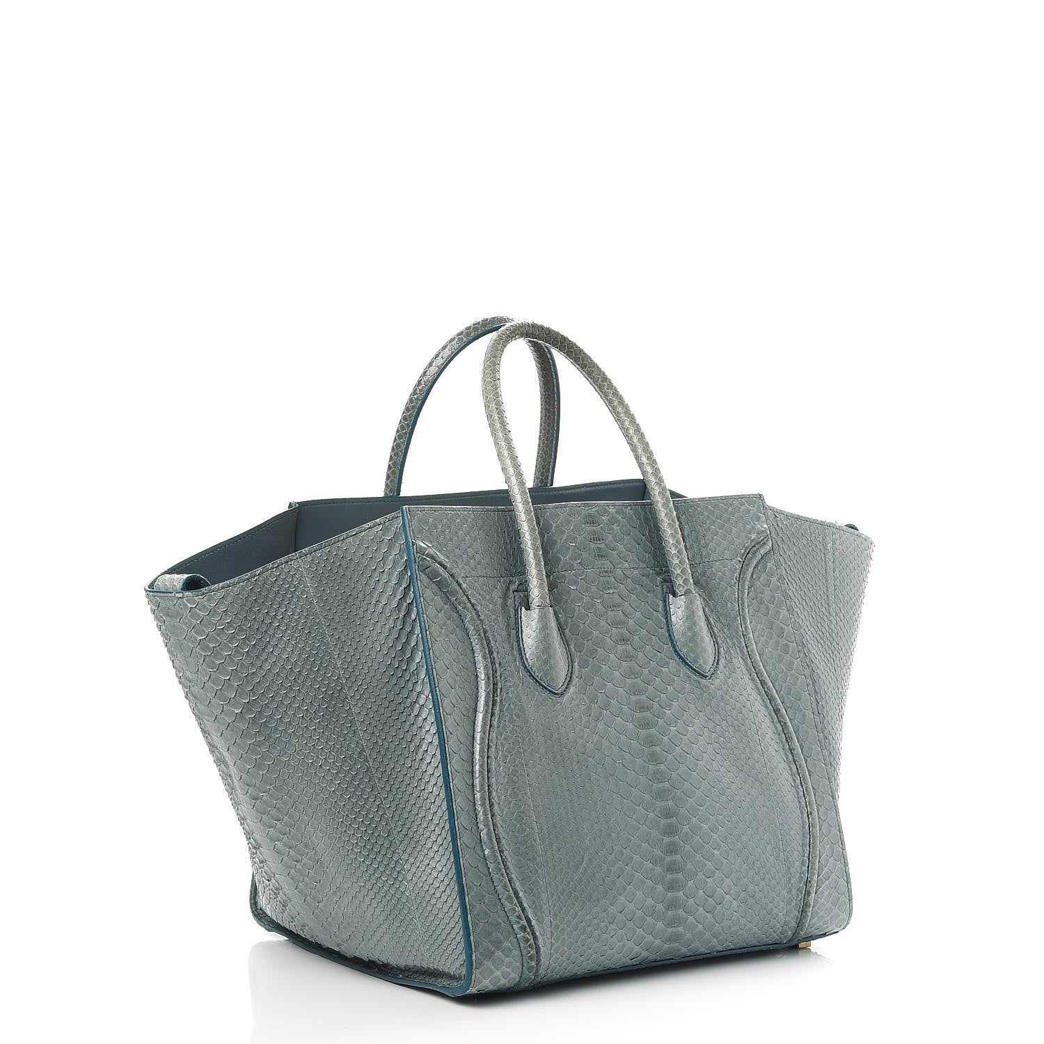 Celine Python Medium Phantom Luggage Blue 3 of 14