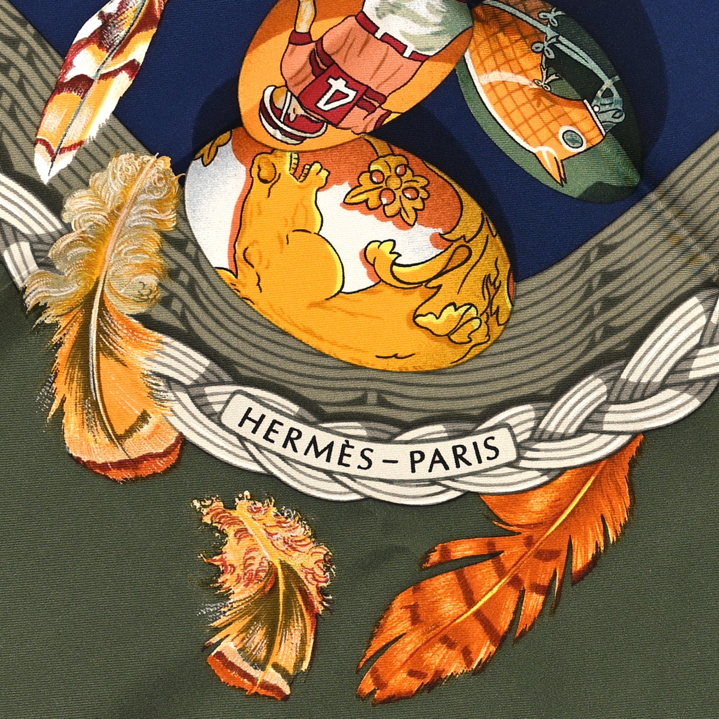 Silk Couvee d'Hermes Scarf 90 Multicolor
