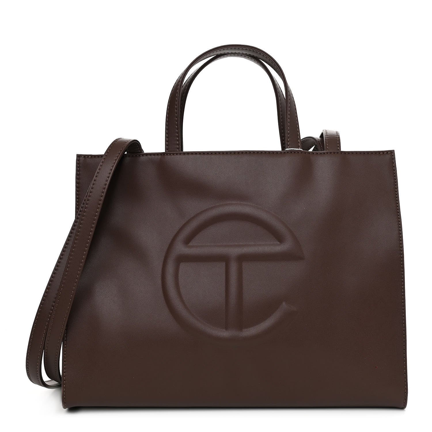 Telfar Vegan Leather Medium Shopping Bag Chocolate 1 of 10