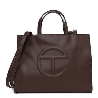 Telfar Vegan Leather Medium Shopping Bag Chocolate 1 of 10