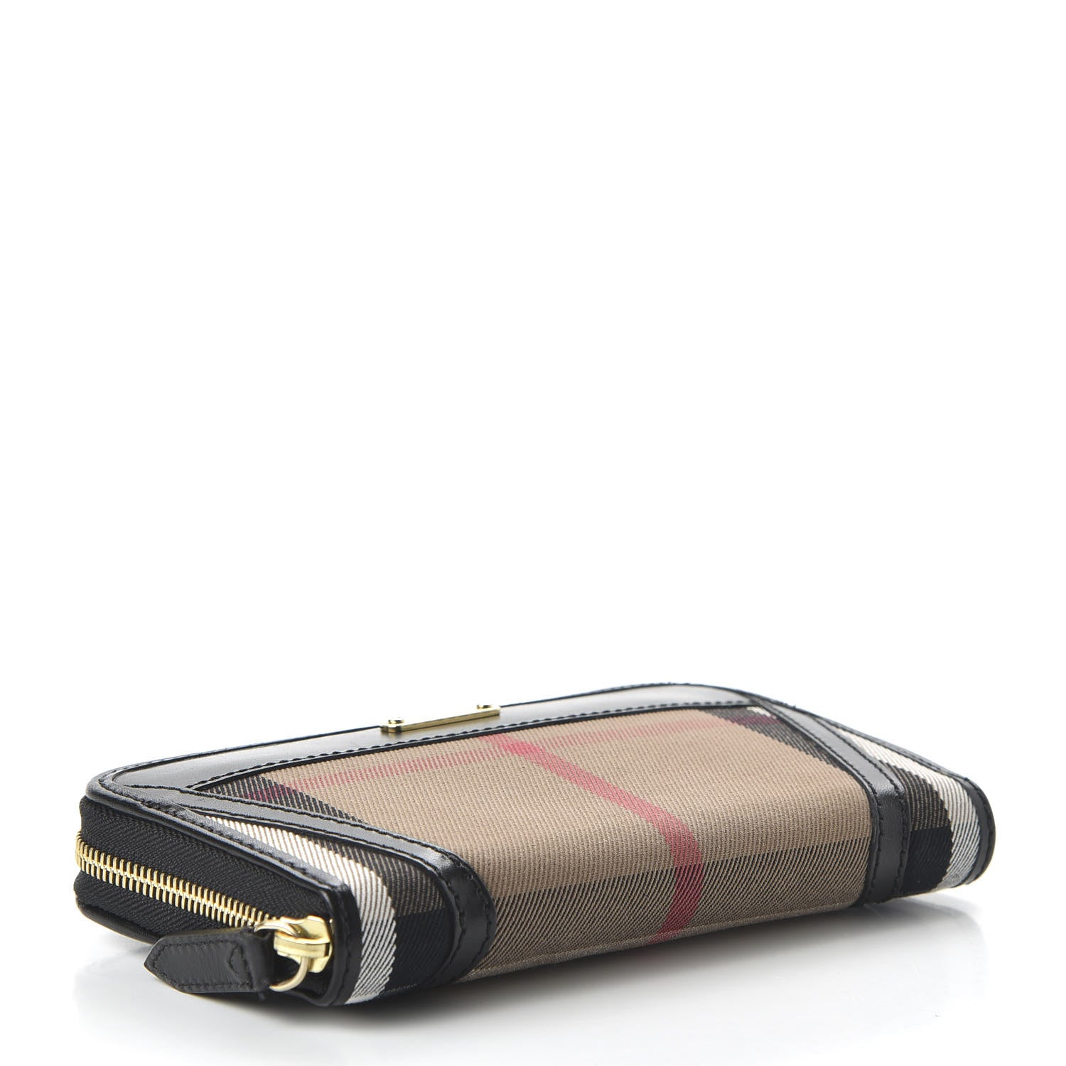 Burberry House Check Bridle Calfskin Ziggy Zip Around Wallet Black 4 of 9