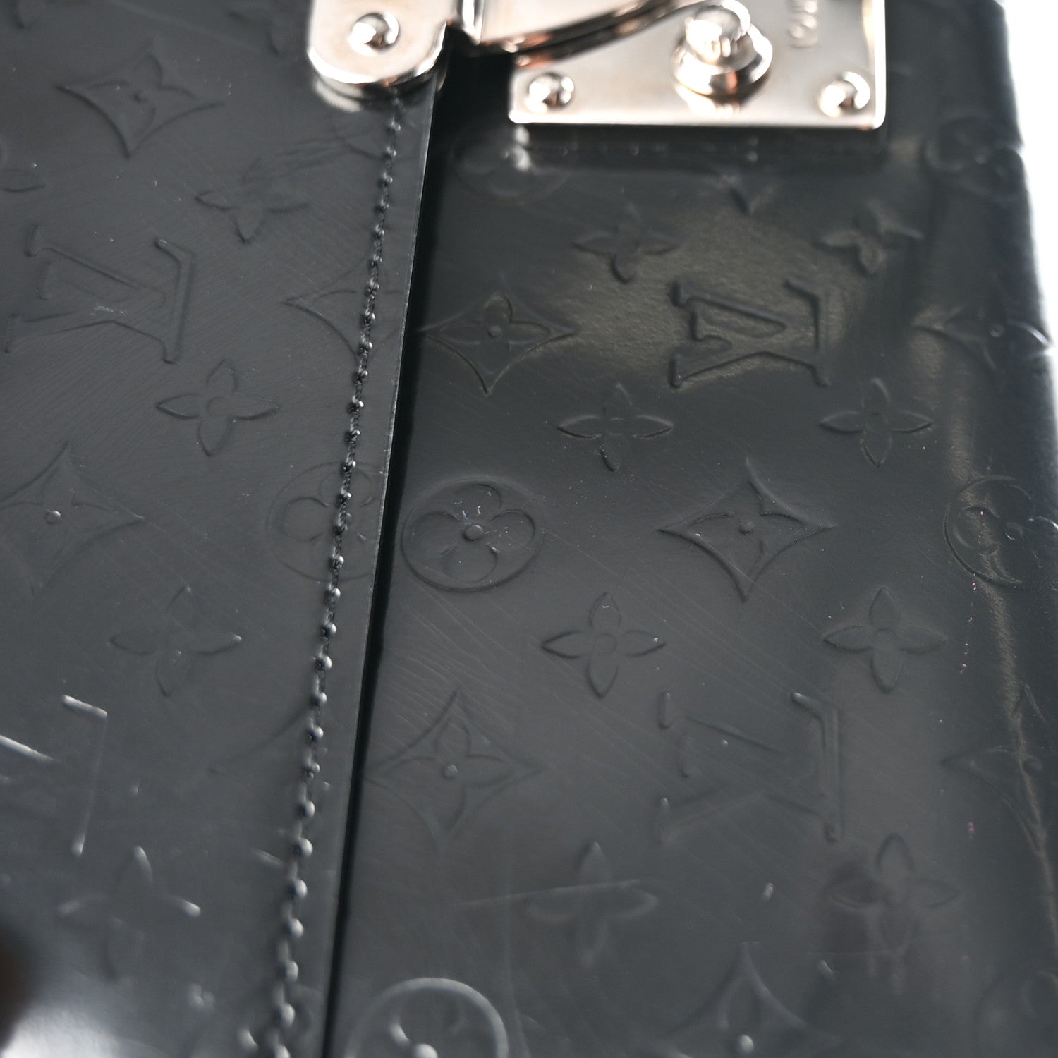 Louis Vuitton Monogram Glace Anouchka Pochette MM Black 9 of 10