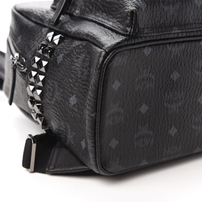 MCM Visetos Small Side Stud Stark Backpack Black 5 of 8